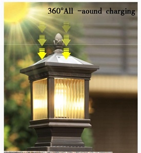 <span class=keywords><strong>Lampe</strong></span> solaire LED d'extérieur étanche pour poteau, clôture, <span class=keywords><strong>portail</strong></span>, aménagement paysager, cour et quai - Product Image 6
