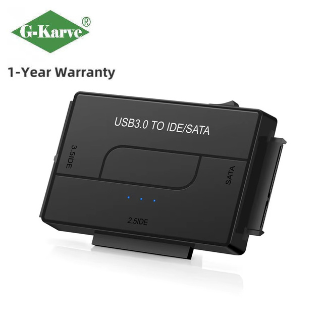 USB 3.0 to IDE/SATA Adapter Converter for 2.5/3.5 Inch HDD SSD External Hard Drive Docking Station with LED Indicator