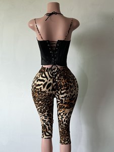Nuovo Set Sexy da <span class=keywords><strong>Donna</strong></span>: Corsetto e Leggings Leopardati, Completo Due Pezzi, <span class=keywords><strong>Abbigliamento</strong></span> Femminile 2026 - Product Image 6
