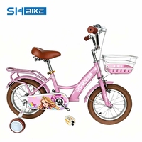 Nouveau vélo pour filles, enfants de 3 à 8 ans, 12/16/18/20 pouces, vélo d'étudiant avec roues d'apprentissage