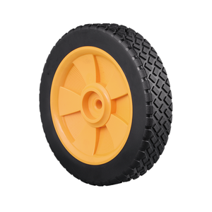 Roue en plastique de chariot à chariot sans plat de 9 pouces pour mini motoculteur, roues de plage en plastique, roues de pièces de tondeuse à gazon - Product Image 2