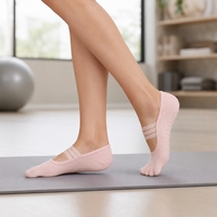 Chaussettes de yoga croisées à cinq doigts de haute qualité, respirantes, pour l'entraînement féminin, le Pilates et le yoga