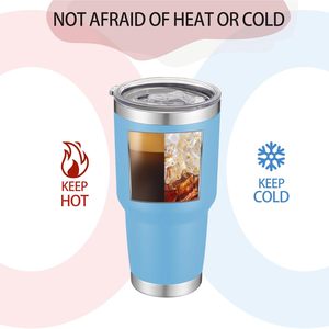 Insulated Tumbler 30oz Stainless Steel Double Wall Vacuum Travel <b>Coffee</b> <b>Cup</b> Lid <b>Straw</b> Multicolor Set 6-12 Hours Thermal - Product Image 4