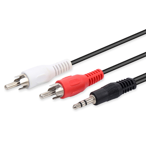 Câble Audio 3.5Mm à double connecteur Rca, fiches rouges et blanches pour téléphones portables, ordinateurs de bureau, amplificateurs, haut-parleurs - Product Image 1