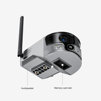 Cámara de red de seguridad de 8MP, lente Dual, tarjeta Sim 4G, exterior, WiFi, CCTV, cámara de visión nocturna para el hogar
