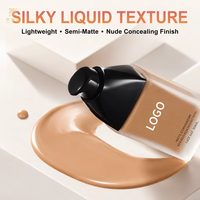 Fond de Teint Liquide Haute Qualité Minéral Couvrance Légère à Moyenne Longue Tenue Imperméable avec Contrôle du Sébum pour le Visage