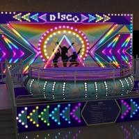 Manège Disco Tagada personnalisé avec éclairage LED, plateau tournant, attraction de parc d'attractions
