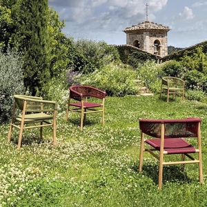 Katı tik ahşap kapı kombinasyon masa sandalyeler açık rustik tarzı sanat hasır balkon açık-hava Sunroom parkı için dayanıklı açık-hava - Product Image 3