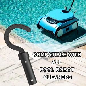 Negro, accesorios de piscina de plástico ganchos parte se conecta a postes telescópicos, ganchos para limpiador de piscina inalámbrico Robogt - Product Image 3