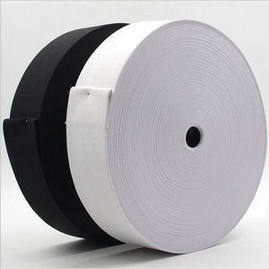 Bán Buôn Tùy Chỉnh Chiều Rộng Polyester Dây Đàn Hồi Chất Lượng Cao Đen Trắng Đan Đàn Hồi Ban Nhạc - Product Image 3