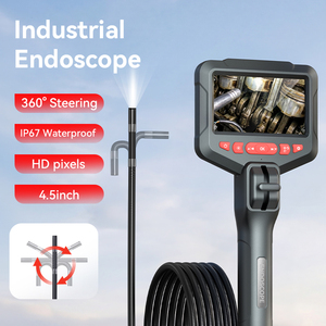 Endoscope professionnel à rotation LCD, caméra HD 2MP 1080P à rotation à <span class=keywords><strong>360</strong></span> <span class=keywords><strong>degrés</strong></span> pour la réparation de moteurs de voitures et de machines - Product Image 1