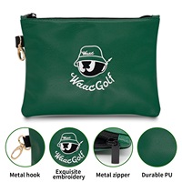 Serviette de golf personnalisée en microfibre gaufrée, broderie cœur de golfeur, couleur unie, écologique, séchage rapide, avec mousqueton métallique