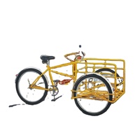 Bicicleta de Carga de Una Velocidad SKYLIKEDOME en Oferta, Triciclo de Carga Frontal con Frenos de Disco y Llantas de Aleación de Aluminio para Transporte de Mercancías