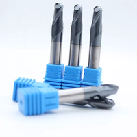 Fraise à bout sphérique en carbure HRC55 à 2 dents, revêtement AlTiN, outil CNC haute précision pour la découpe des métaux, OEM Altin