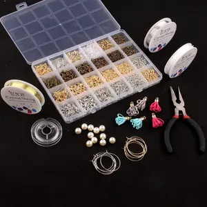 Kit de fabrication de boucles d'oreilles pour adultes, fournitures de fabrication de boucles d'oreilles avec crochets, poste arrière et fournitures de fabrication de boucles d'oreille