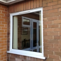 Ventana de imagen de aluminio para patio de Villa personalizada, vista grande, ventana panorámica francesa, ventana fija de vidrio de piso a techo a la venta