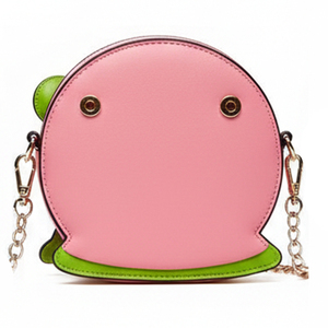 Bolso Bandolera con Forma de Caracol, Bonito y Moderno, de Cuero Sintético Rosa, Bolso Redondo de Hombro, Mini Bolso Divertido de Dibujos Animados para Niñas, 2025 - Product Image 4