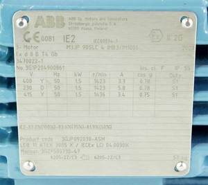 Motor Trifásico M3jp90slc4 de 15kw 1423rpm Ex D Iib T4gb Plc - Product Image 3