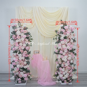 Silk <b>Artificial</b> <b>flower</b> Background for Christmas Party Wedding <b>Flowers</b> Row backdrop Stage Scene Window Layout - Product Image 2