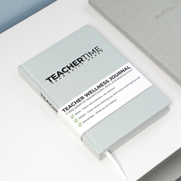 Journal de bien-être pour enseignants entièrement personnalisable, couverture en lin, planificateur quotidien avec notes hebdomadaires pour le personnel scolaire