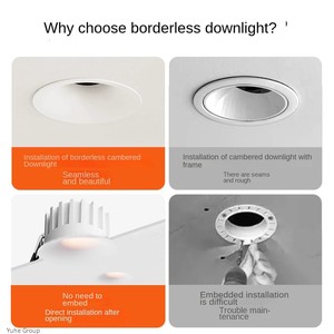 Embedded Anti-glare Aluminum LED Adjustable <b>Spotlight</b> Downlight IP65 Dimming Modern Home Office Lighting CRI92 High Brightness - Product Image 4