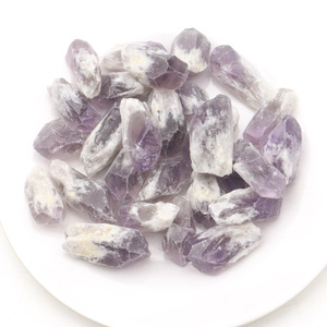 หินคริสตัลธรรมชาติแบบขายส่งจำนวนมาก อะเมทิสต์แบบหยาบ ซิทรินแบบปลายแหลม สำหรับการบำบัด - Product Image 3