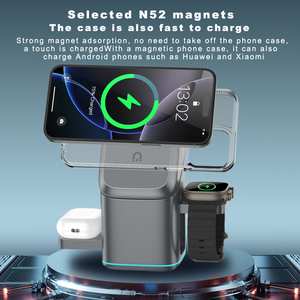 Productos de Tendencia 2025 180 °   Cargador Inalámbrico Magnético 3 en 1 de Alta Calidad con Rotación, Cargador Rápido de 15 W para iPhone 15 - Product Image 2