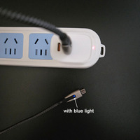 Cables USB a Micro USB V8 Android con Indicador Luminoso de Tejido de Serpiente, Venta Directa de Fábrica
