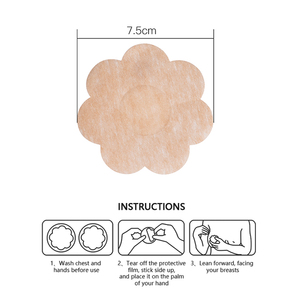 Copertura per capezzolo in tessuto Non tessuto monouso capezzolo adesivo adesivo petali reggiseno - Product Image 3