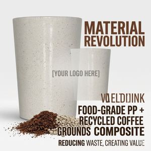 แก้วกาแฟแบบคลาสสิคขนาด 15 ออนซ์ รุ่น Eco Grounds ใช้ซ้ำได้ เกรดสำหรับอาหาร ขายส่ง แก้วปาร์ตี้แบบซ้อนได้ ไม่แตกหัก - Product Image 4