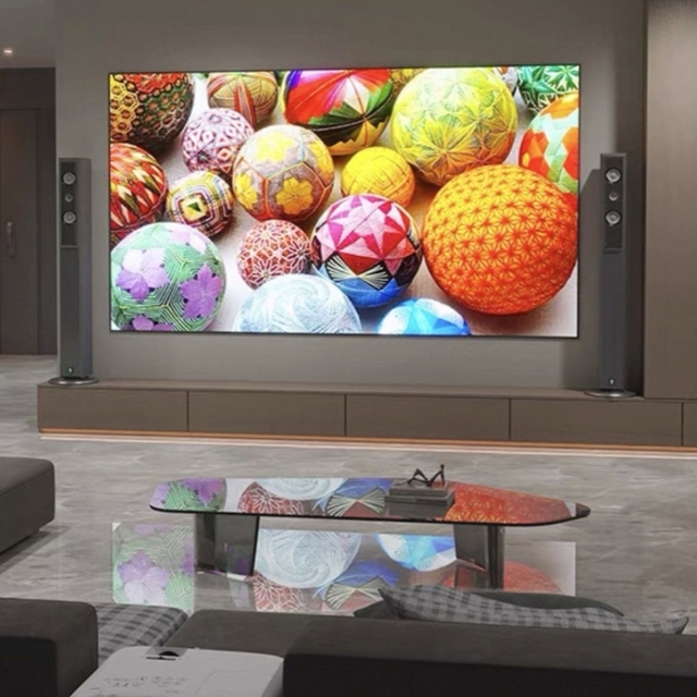 4K High-definition Wall Mounted Grey Frame ALR Screen 92 100 120 150 180   Inch Border 1cm Alr Pet Fixed Frame Projector Screen