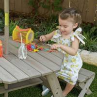 Meubles d'extérieur pour enfants, table octogonale en bois, tabourets, parasol, ensemble de chaises et de table de pique-nique, table de camping, barbecue