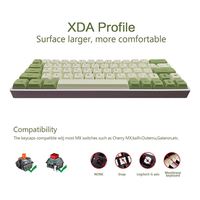 Capuchons de touches Matcha PBT 124 touches XDA profil colorant Sublimation ANSI disposition Set capuchons de touches japonais pour commutateurs Gateron Kailh Cherry MX