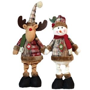 Décorations de Noël faites à la main Père Noël Bonhomme de neige Renne Ornements Bonne année Poupées de Noël pour décorations intérieures - Product Image 1