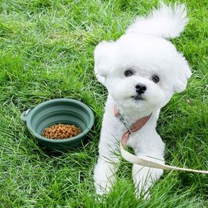 ชามอาหารสัตว์เลี้ยงแบบพับได้ทำจากซิลิโคน  กระเป๋าใส่สัตว์เลี้ยงสำหรับเดินทาง  ชามใส่อาหารและน้ำแบบพับได้สำหรับสุนัขและแมว - Product Image 6