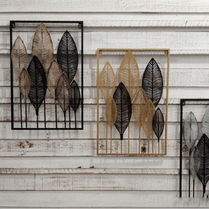 Vente en gros de feuille de fer de style nordique, tenture murale personnalisée en métal, décoration intérieure simple et moderne, pièce murale créative pour le salon - Product Image 5