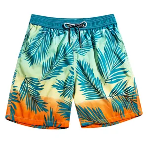 กางเกงขาสั้นฮาวายสำหรับผู้หญิง,กางเกงชายหาดกางเกงขาสั้นว่ายน้ำบอร์ดดิจิทัลสำหรับฤดูร้อน