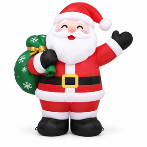 Père Noël gonflable <span class=keywords><strong>de</strong></span> Noël avec sac cadeau flocon <span class=keywords><strong>de</strong></span> neige, figurine <span class=keywords><strong>de</strong></span> Père Noël LED gonflable pour la décoration extérieure <span class=keywords><strong>de</strong></span> jardin, pelouse et vacances <span class=keywords><strong>de</strong></span> Noël - Product Image 1
