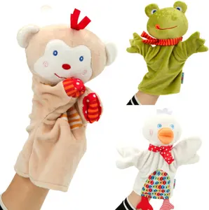 어린이 교육을위한 맞춤형 손 인형 부드러운 봉제 동물 장난감