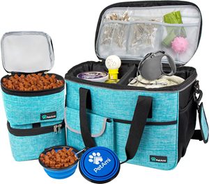 Bolsa de viaje para perros de fin de semana de muestra gratis, organizador de mano aprobado por la aerolínea con bolsillos multifunción para perros - Product Image 1