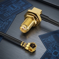 Cable Pigtail SMA Hembra RA a UFL RG1.13 Impermeable, Cable de Conexión RF de Grado Industrial para CPE 4G/5G, Repetidor y AP para Exteriores