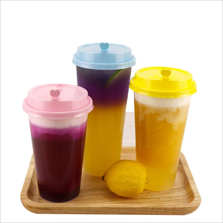 Tasse à bulles en plastique jetable, ml, 12-32 oz, de qualité alimentaire, pour les boissons froides, comme le café glacé, Sosa et jus