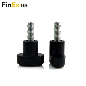 Nút Bấm Hình Ngôi Sao Bằng Nhựa Cho Thảm, Vít Màu Đen Cho Ngón Cái Với Núm Vặn Đầu Nhựa - Product Image 3