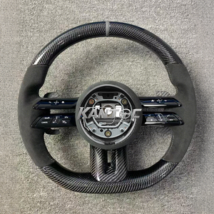 พวงมาลัยหนังแท้สีขาวสำหรับ <span class=keywords><strong>Mercedes</strong></span> Benz W205 W222 W212 W163 W164 glb X247 GLS X166 <span class=keywords><strong>AMG</strong></span> GLS63 <span class=keywords><strong>AMG</strong></span> - Product Image 5