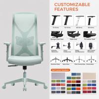 Chaise de bureau de direction ergonomique B62, nouvelle conception moderne, avec dossier en maille verte, pour un confort optimal – Mobilier essentiel