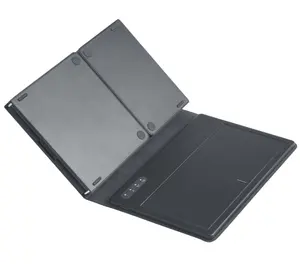 B055 Keyboard BT nirkabel, papan ketik lipat saku bantalan sentuh untuk Laptop, ponsel Tablet tanpa kabel dapat diisi ulang