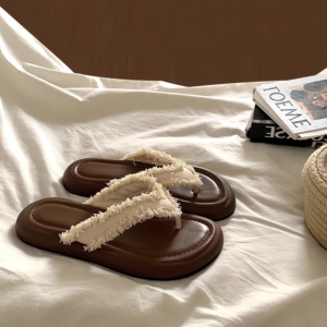 Sandalias Planas Estilo Coreano Cómodas y Modernas para Mujer, Chanclas Casuales <span class=keywords><strong>de</strong></span> Playa para Verano - Product Image 5