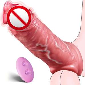 App-gesteuerter Dildo Kondom-Verstärker Männliches Sexspielzeug Silikon Gummi Verbesserter Realistischer Vibrator für Männer - Product Image 1