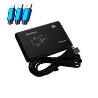 Venta al por mayor lector RFID escritor ISO1443A 13,56 Mhz S50 tarjeta programador con Software