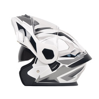 Casque de moto à face ouverte certifié DOT - Fermeture à dégagement rapide, léger, ABS, 2 visières transparentes/fumées, toutes saisons, taille XL